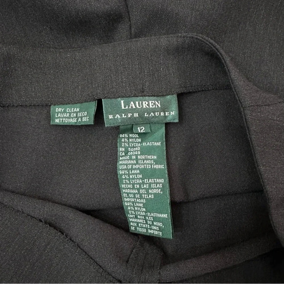 Lauren Ralph Lauren 12 gray wool blend side zipper dress pants - Picture 8 of 9